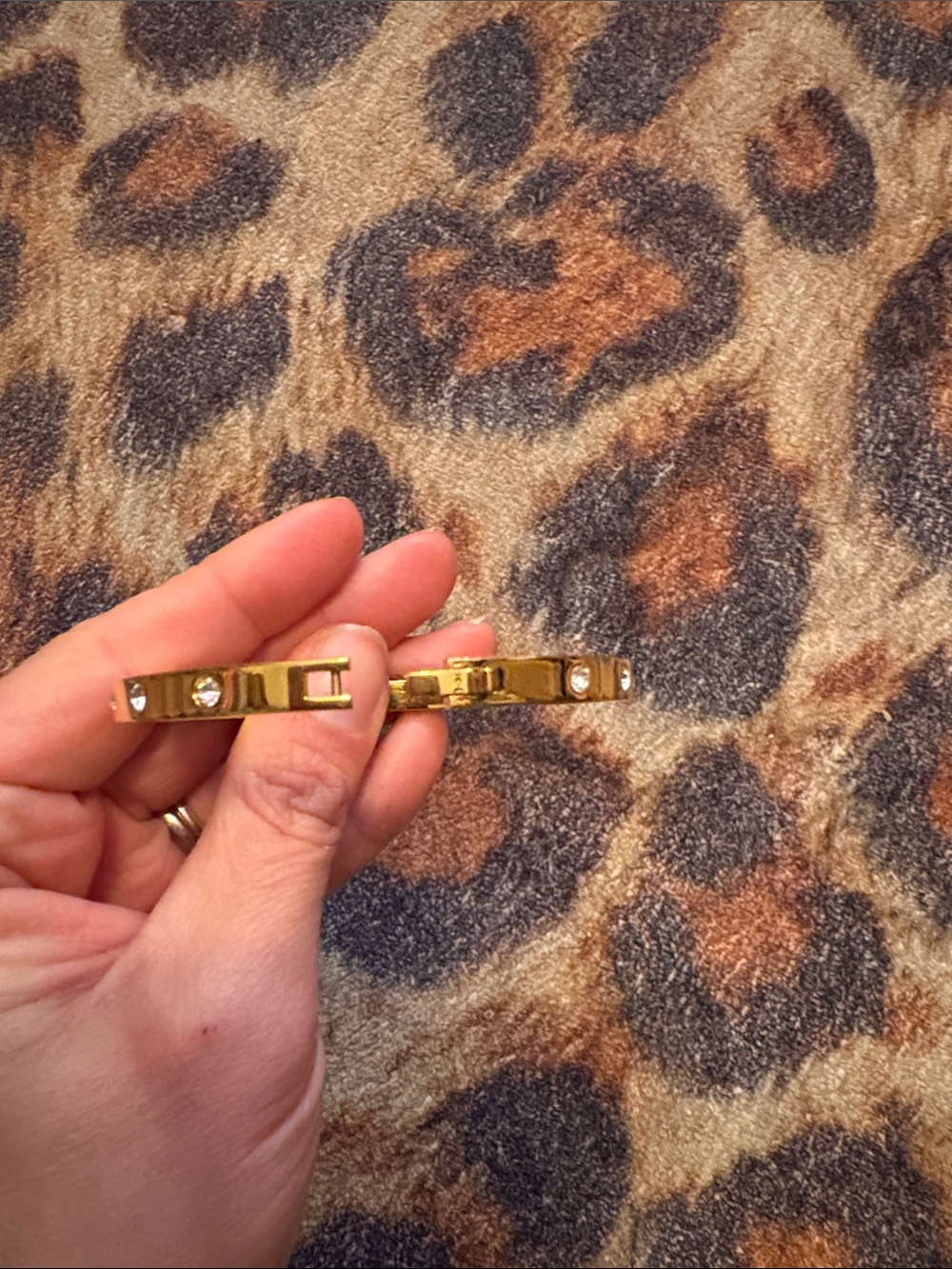 Kate spade Gold Crystal Accent Bangle Bracelet - Women's Jewelry - Picture 4 of 5